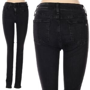 Rag & Bone Size 25 Black Skinny Jeans